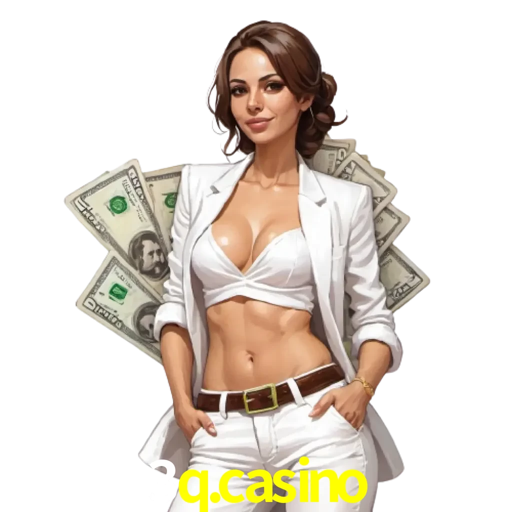 woman with money playing in 3Q.CASINO bet casino